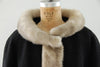 60's Black Wool Princess Coat